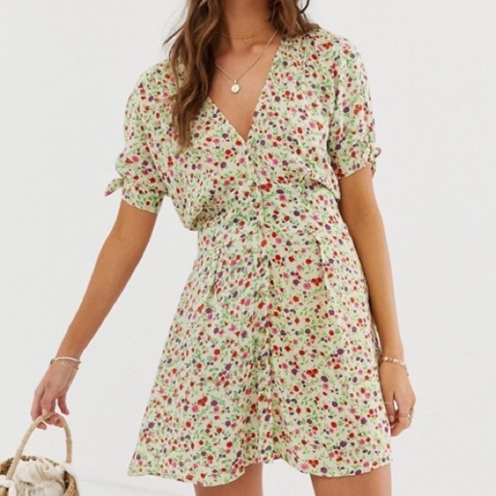 Faithfull the Brand Marianne Mini Dress in Bastille